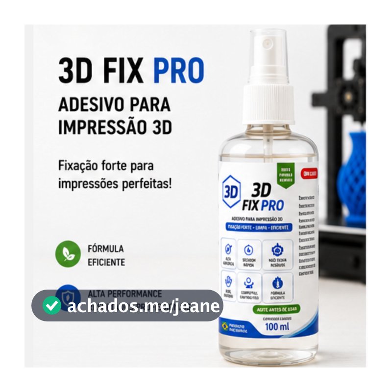Spray Adesivo Impressora 3D 100ml Cola Para Mesa PEI PLA PETG ABS TPU Anti Warping 3D FIX PRO