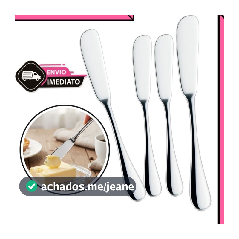 Espátulas Inox Multiuso – Ideal para Geleia, Patê, Manteiga e Margarina