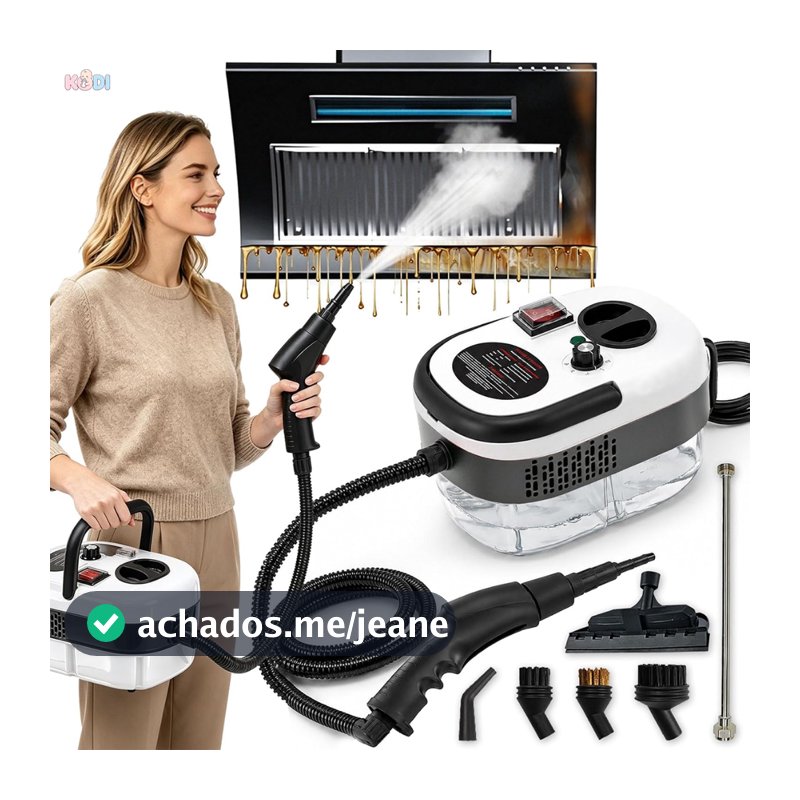 （110V）Limpador a Vapor Portátil 1500W Alta Pressão Multiuso Cozinha Carro -D14