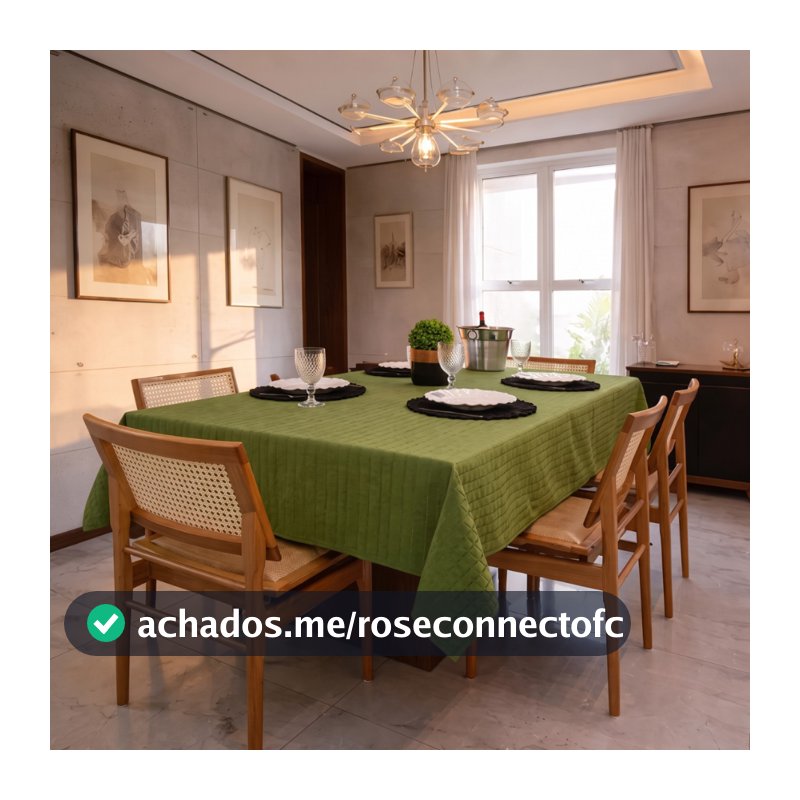 Toalha de Mesa 6 Lugares Retangular Lisa 2,10x1,50m Forro de Mesa Festa Grande Luxo Texturatta