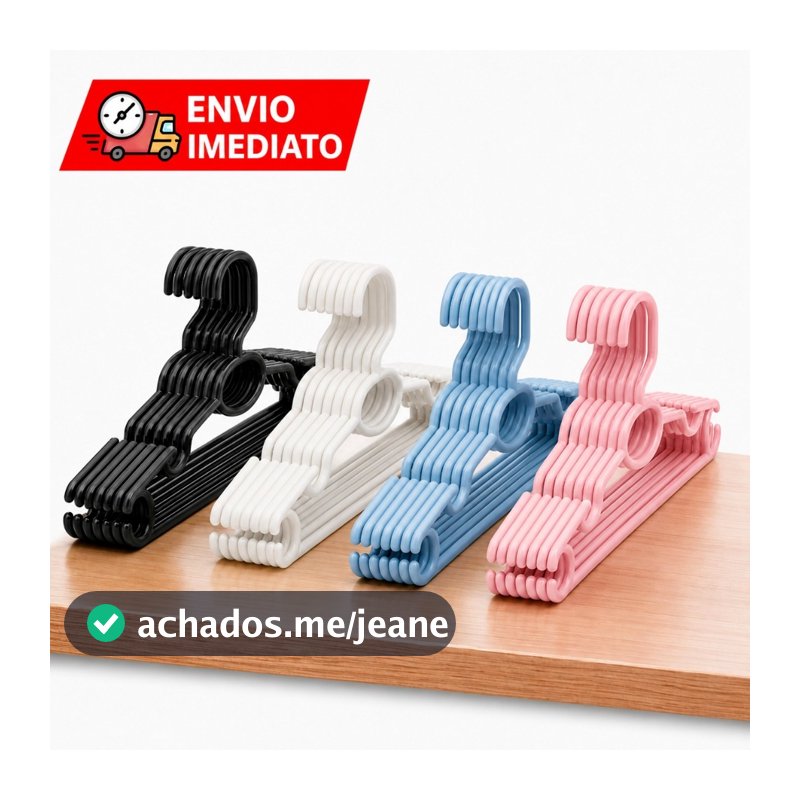 Cabides Infantil  Bebê Baby Rosa Azul Preto Branco Plástico Reforçado Cruzeta Roupa Colorido Juvenil