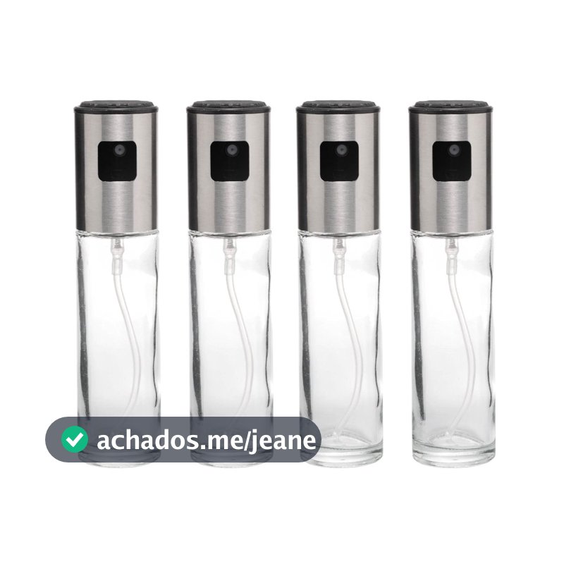 Borrifador Spray para Azeite e Vinagre de Aço Inox e Vidro 100ml - Wolff