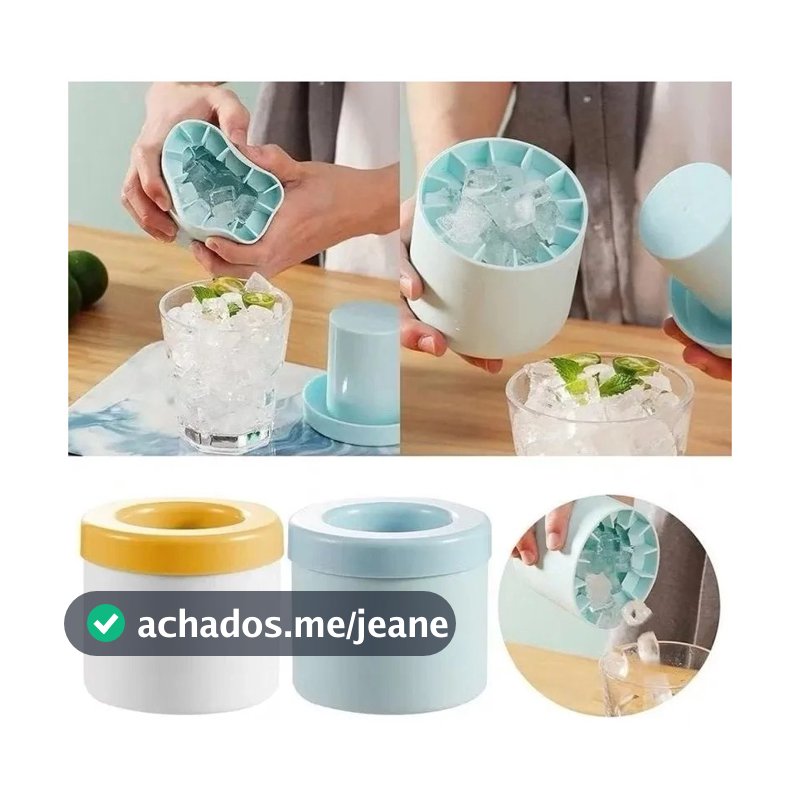 Forma De Gelo Em Silicone Mini Balde Flexível Cubos ICE Gelo Quadrinhos Geladeira papinha 65 Cubos Rápido Congelamento
