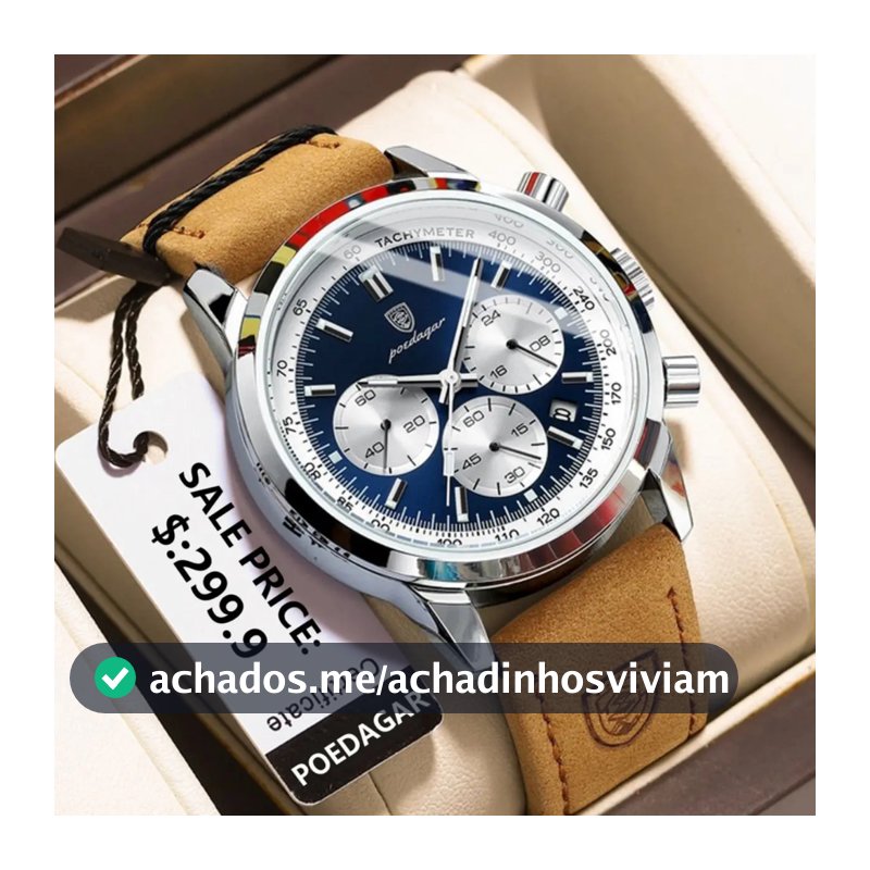 POEDAGAR Relógio Masculino Casual Esportivo Para Homens Relógio De Quartzo De Couro Negócios Moda Relógios De Pulso Impermeável Luminoso Data Cronógrafo Relógios Masculinos De Alta Qualidade