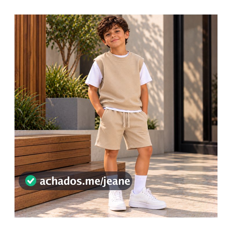 Conjunto Masculino Kit 3 peças Conjunto masculino Colete Infantil Masculino Coletinho Infantil