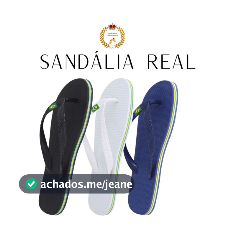 1 PARES DE CHINELO LISO COM BANDEIRINHA