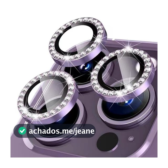 Kit Vidro Película Lente De Câmera Brilho Diamante Para Iphone 11 12 13 14 15 Pro Max Luxo Bling Diamante Camera Lente