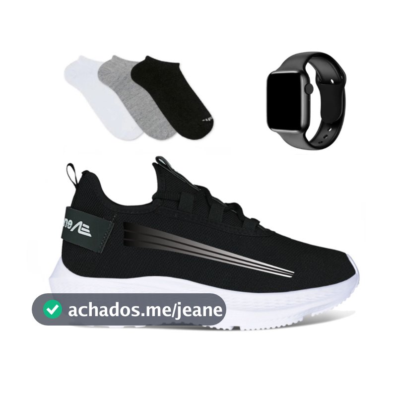 TENIS MASCULINO E FEMININO ACADEMIA CAMINHADA TREINO ADAPTION KIEV COM RELÓGIO DIGITAL E MEIA DO 34 AO 45