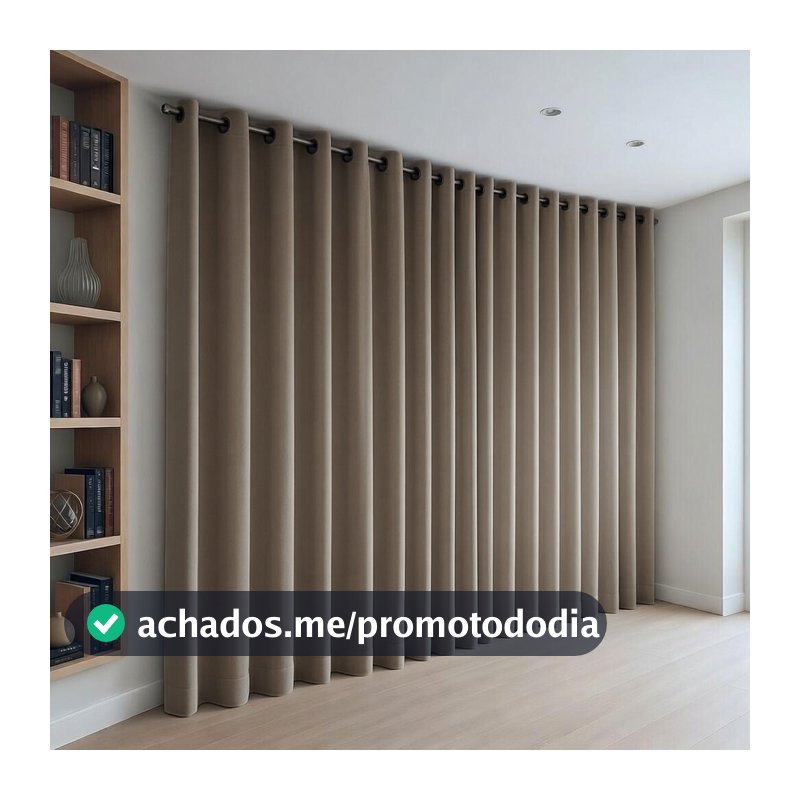 Cortina 100% Vedação Blackout Premium de 2 a 6 metros de largura