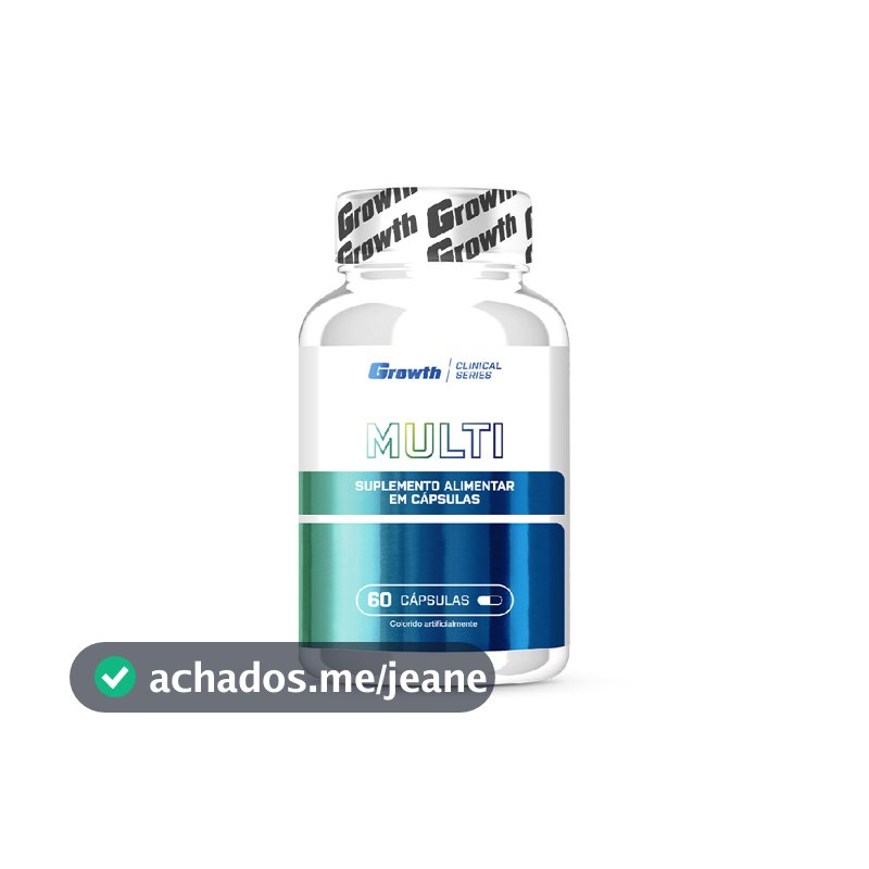 Multivitamínico 60 Cáps. Growth Supplements - Sem Sabor