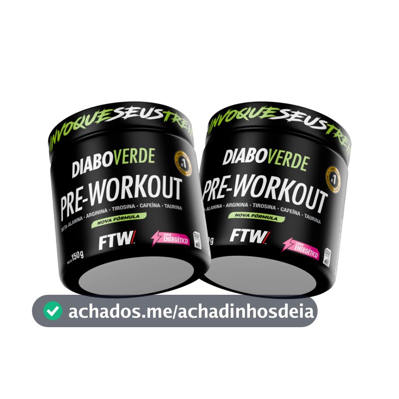 Kit 2x Pré Treino Diabo Verde Pre-Workout 150g - FTW