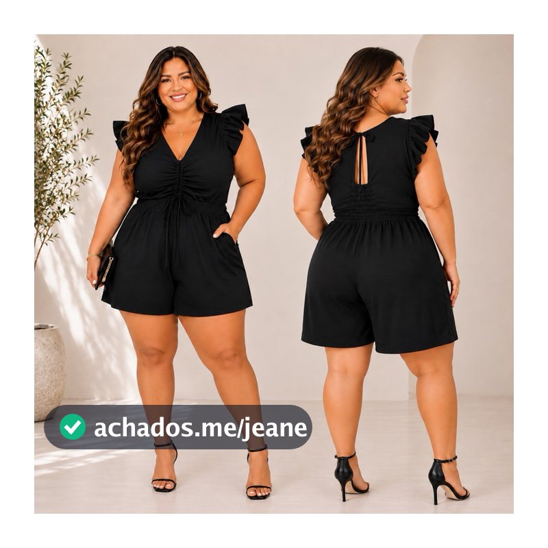 PLUS SIZE Macacão feminino adulto regata estampado verão short bermuda soltinho estiloso confortável