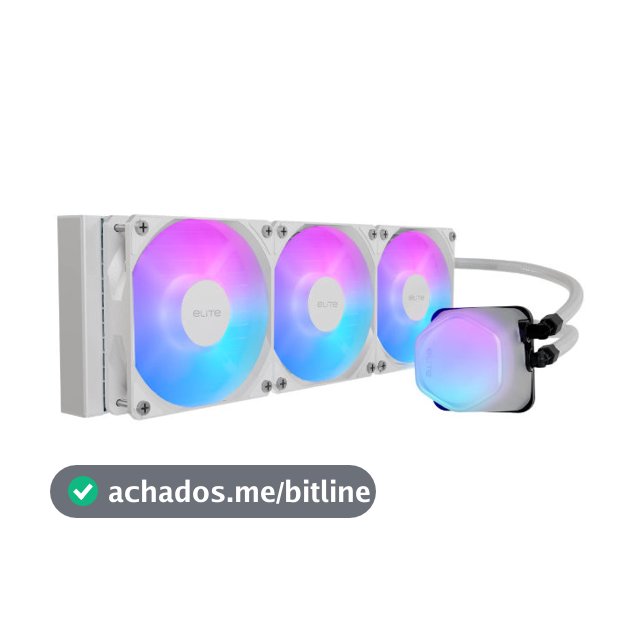 Water Cooler 360mm Cooler Master Elite Liquid Branco ARGB ELW-D36M-A21DA-RW CPU Intel AMD