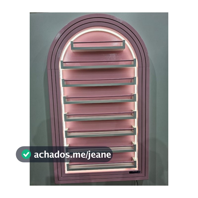 Expositor de esmalte com arco romano Rosa