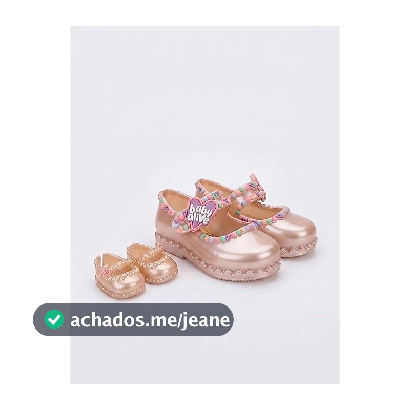 Sapatilha Infantil Mini Melissa Hip Ballerina Baby Alive Com Sapatinho 38126 Cheirinho Original