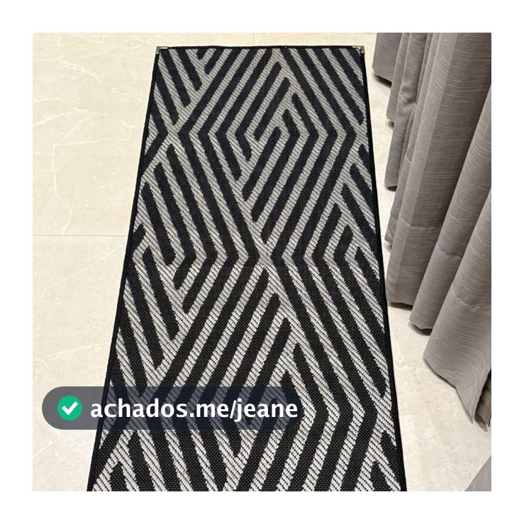 Tapete Antiderrapante ideal para cozinha Sisal 1,80m x 0,66m com ponteira 100% antiderrapante