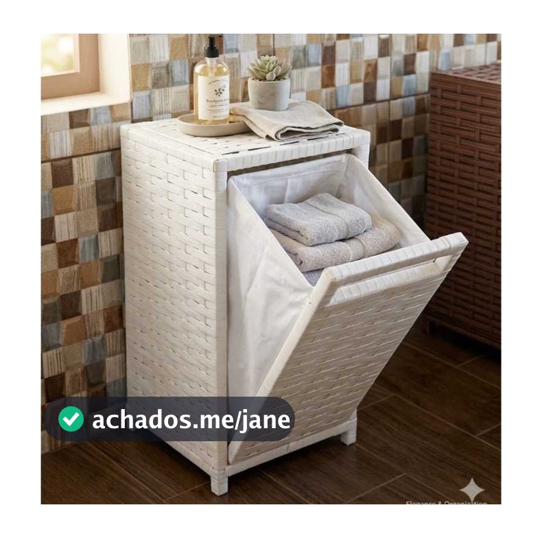Roupeiros Basculante, cesto de roupa Fibra Sintética 30x30x60cm