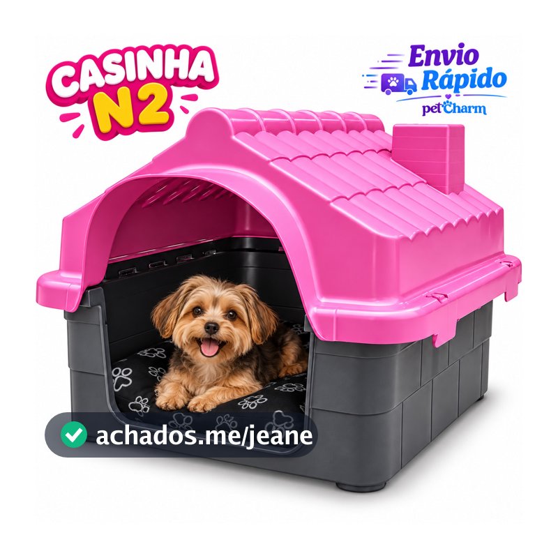 Casa + Cama Caminha Pet Casinha Para Cachorro Pet Cães e Gatos N°2 Pequenos