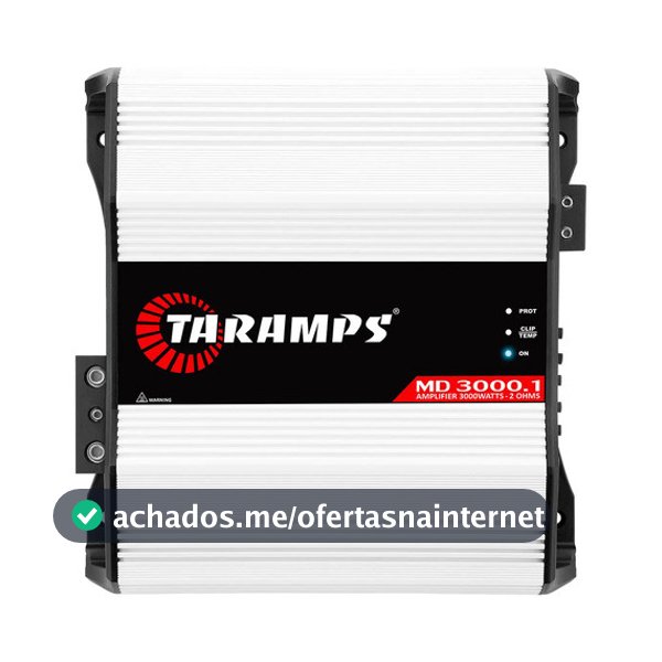 Módulo Taramps Md 3000.1 Mono 3000w Rms Classe D Para Som Automotivo 2 Ohms Branco