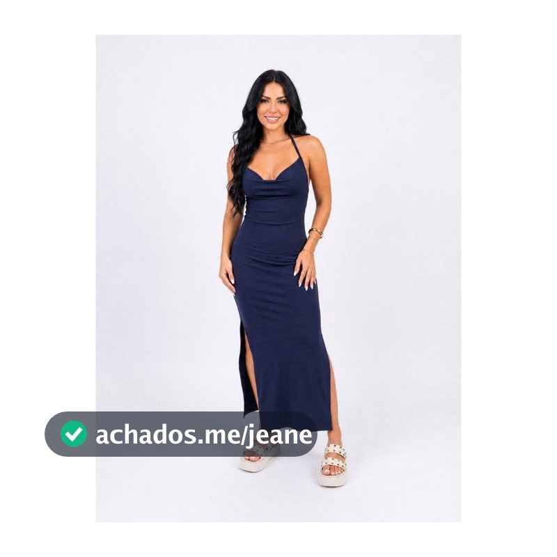 Vestido Maitê Longo Costa Nua Fenda Estilo Blogueira Lançamento Chique Amarração Verão