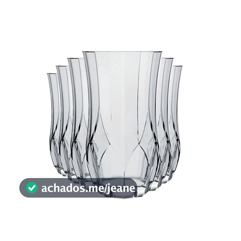Jogo de Copos Long Drink Nadir Figueiredo Opera em Vidro 6 Peças 360ml