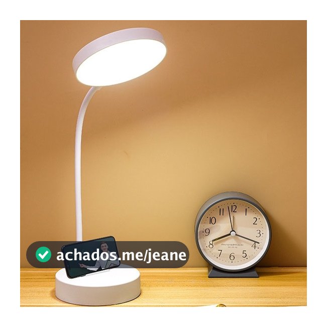 Luminária Abajur de Mesa  Sensor Led 3 Modos