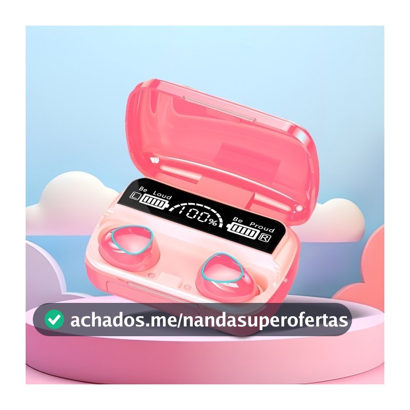 Fone De Ouvido bluetooth 5.1 M10 Sem Fio tws Estéreo Com Pod Carregador  marisa