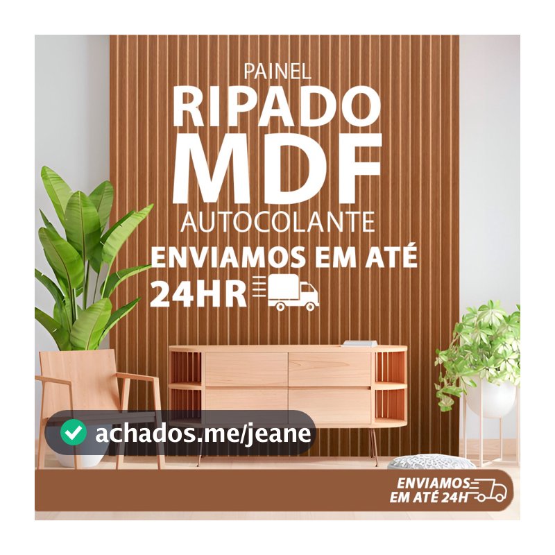 KIT ATÉ 50 Placas Painel Ripado MDF Revestimento de Parede Decorativo Moderno