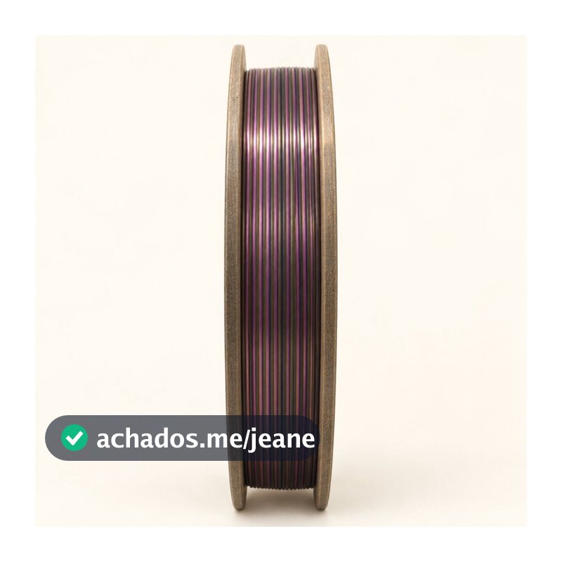 Filamento STTPlus PLA Magic Silk Bronze e Roxo 1,75 mm 250 g e 1 kg