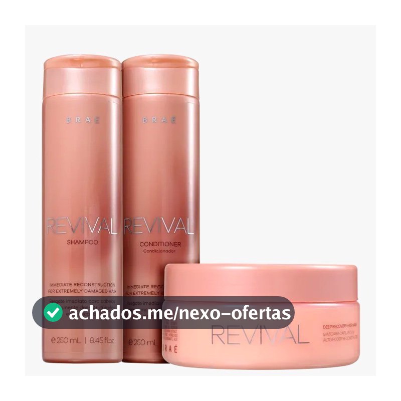Kit Braé Revival Shampoo + Condicionador + Máscara