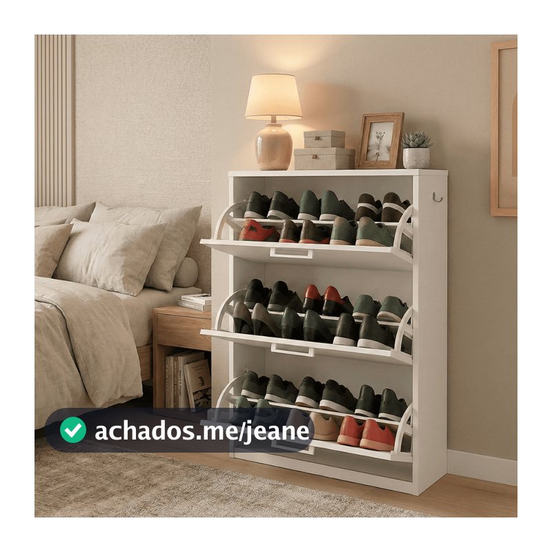 Sapateira Organizadora 3 Prateleiras para Sapatos Calçados até 20 Pares DIA DOS PAIS
