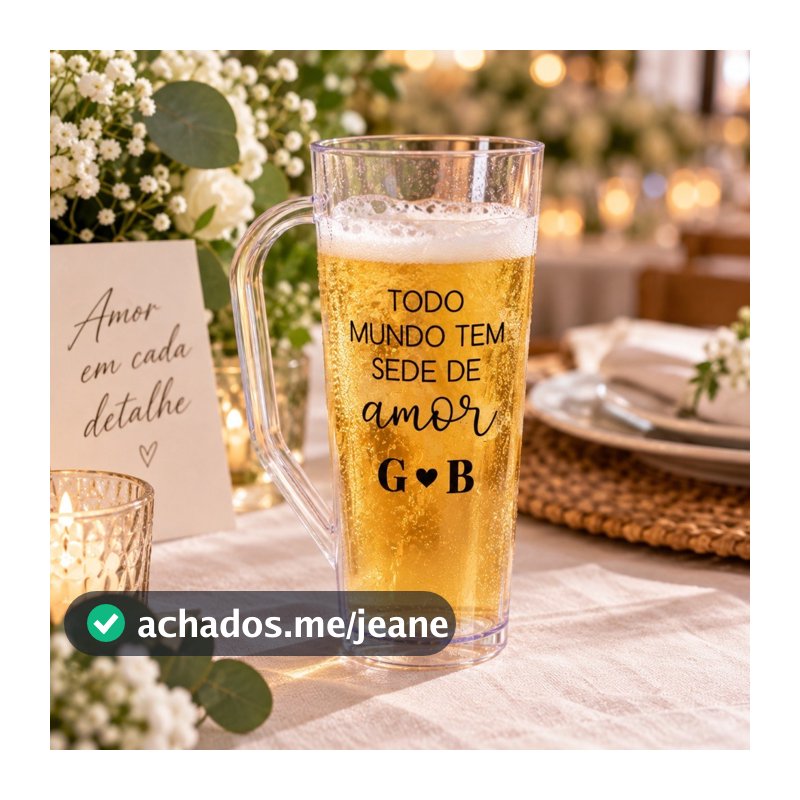 Kit 100 Canecas Slim para Chopp 400ml Acrílico Personalizadas Eventos, Formatura, Festas