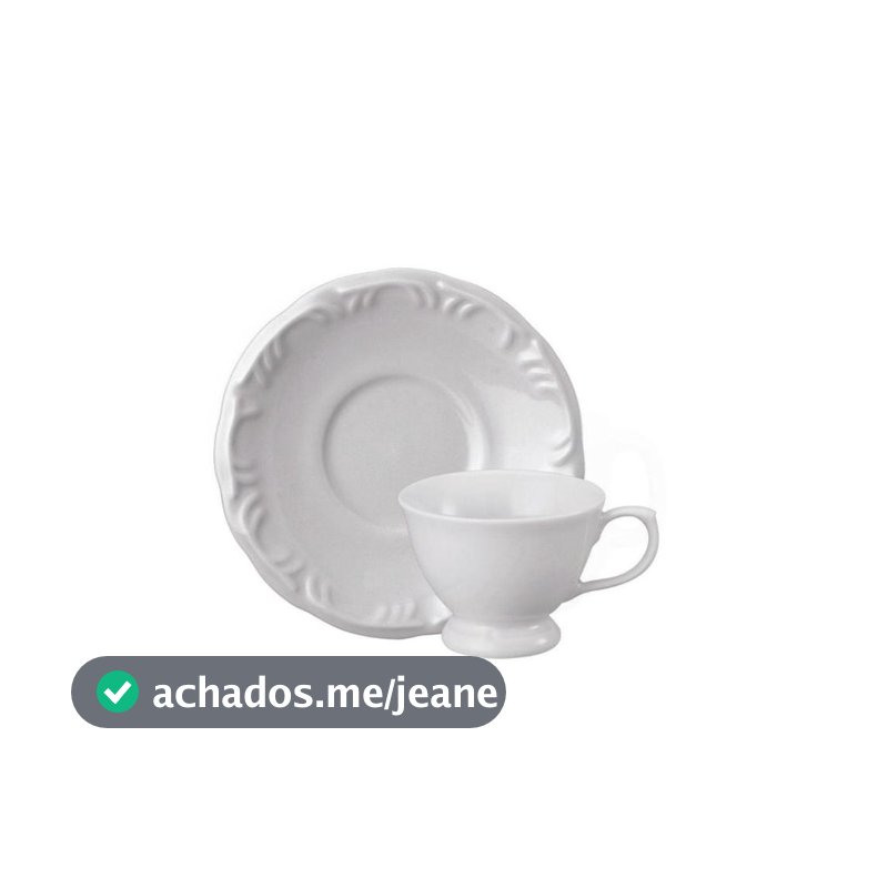 Xícara de Café com Pires 70ml da Porcelana Schmidt – Modelo Pomerode