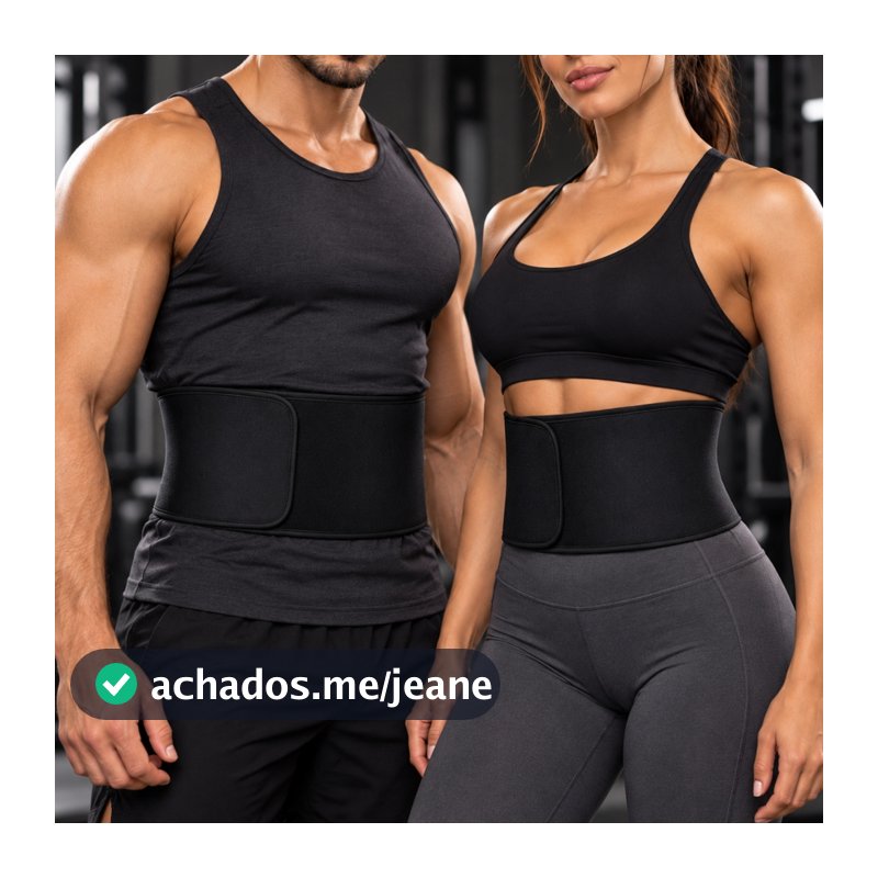 Cinta Abdominal Térmica Unissex Ajustável Modeladora Compressão Cintura Redutora