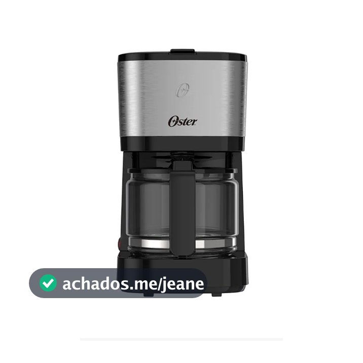 Cafeteira Elétrica Oster Compacta Inox OCAF300 19 Xicaras Filtro Permanente Jarra Vidro 600w