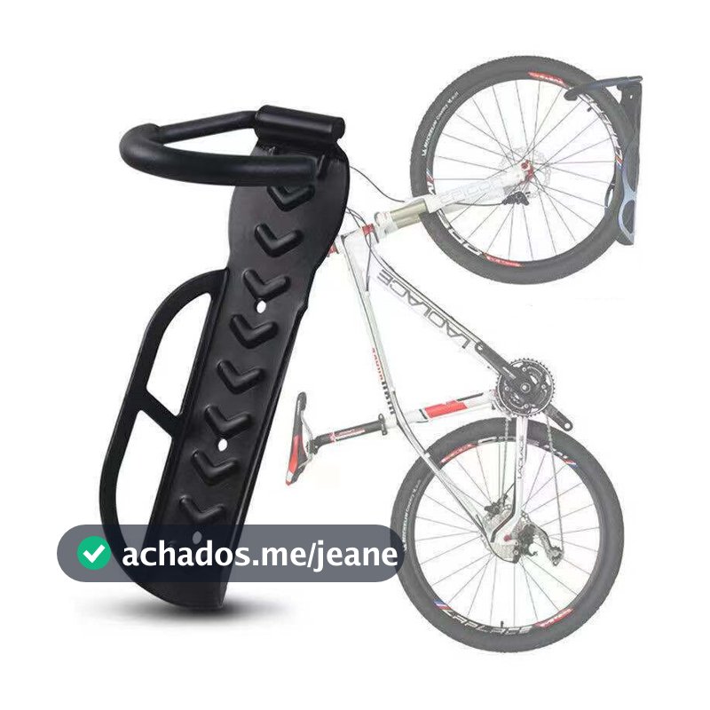 Gancho Suporte De Parede Traseiro para Bike bicicleta de Pendurar Com Apoio de pneu Bicicletario
