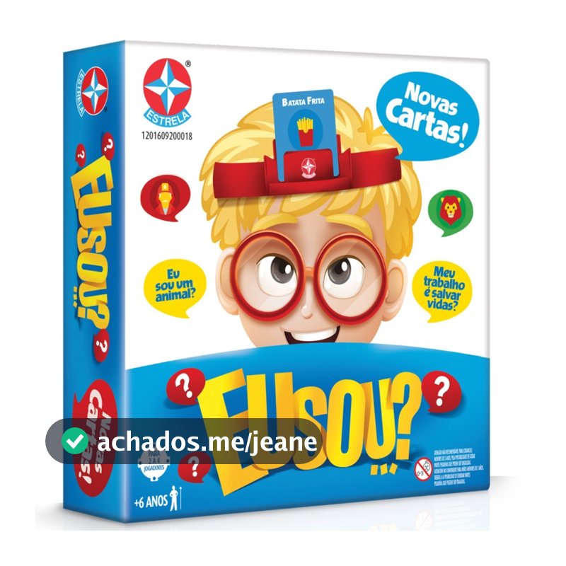 JOGO EU SOU...? ESTRELA BRINQUEDOS TABULEIRO PERGUNTAS MESA ADVINHA CARTAS APP APLICATIVO MÍMICA