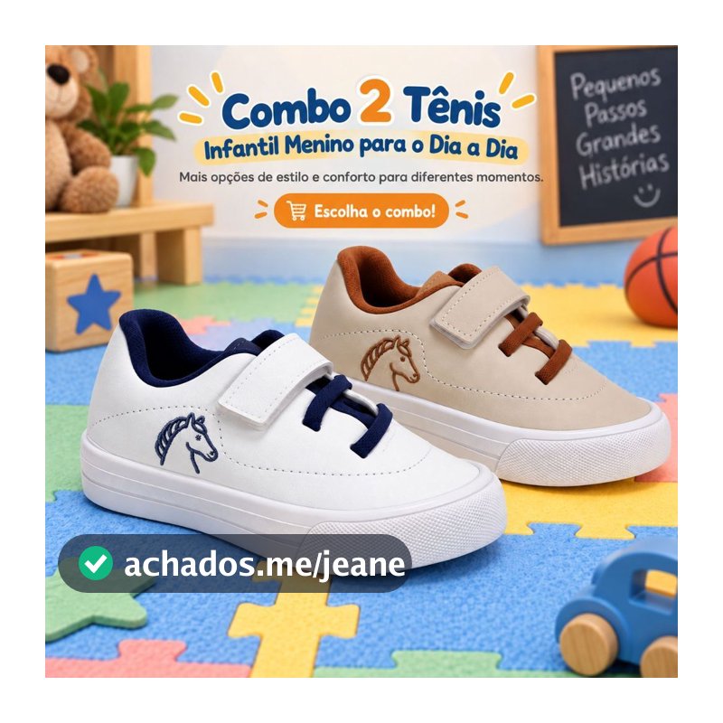 COMBO 2 Tênis De Menino Polo Para o Dia a Dia | + Opções De Estilo e Conforto | COMPRE AGORA!