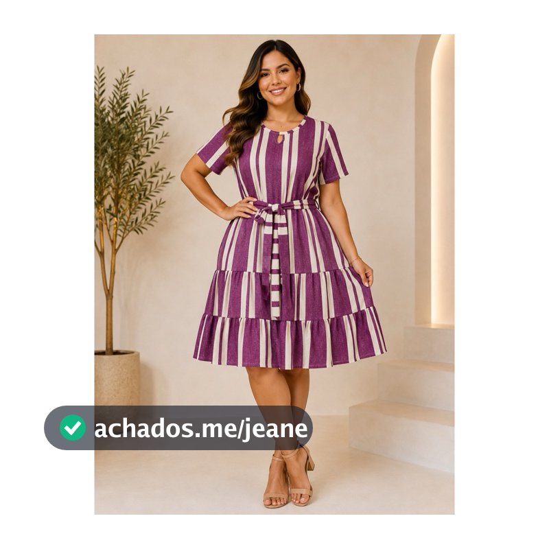 Vestido Evangelico Feminino Três Marias ENVIAMOS ESTAMPAS SORTIDAS Com Laço Ajustável na Cintura Tamanho Único VESTE/ GG