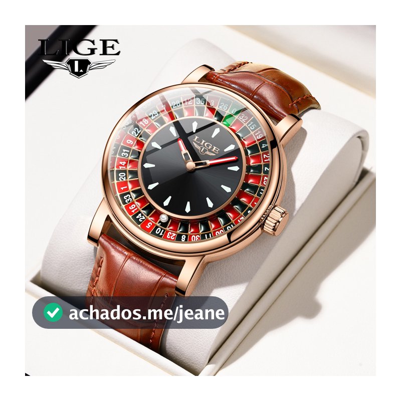 LIGE Business Quartz Relógio Masculino Moda Inoxidável Casual Data Automática Relógios Luminosos À Prova D'água