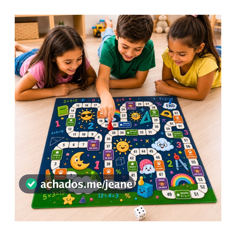Tabuleiro Educativo Infantil Personalizado | Matemática, Português, Ciências, História, Geografia