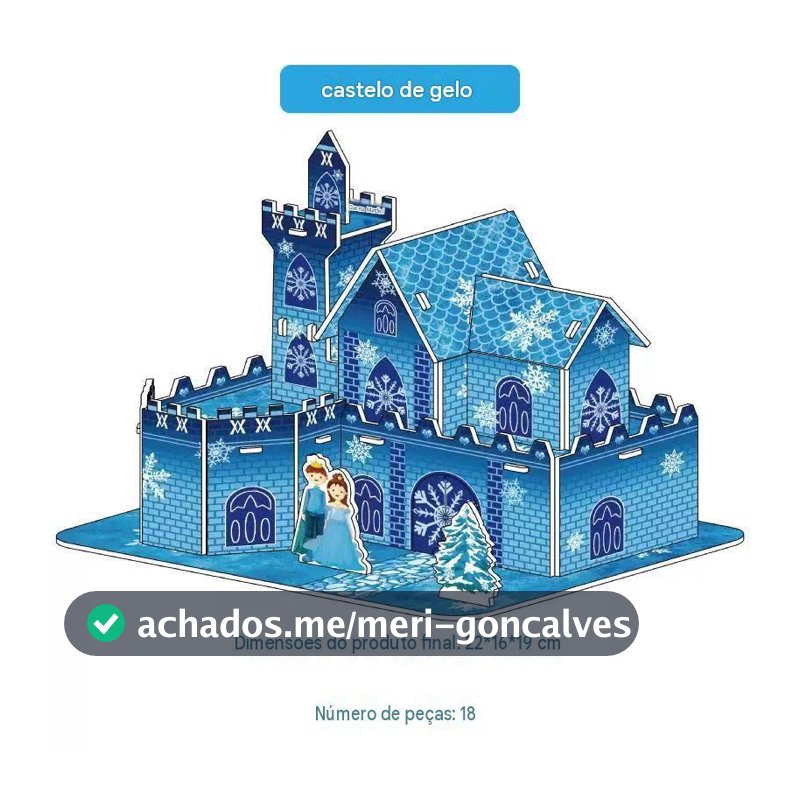 Quebra-Cabeça 3D Para Presente Criança Casinha Miniatura De Montar 3d Castelo De Princesa Infantil