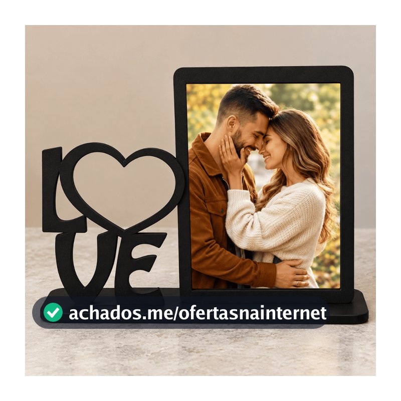 Porta Retrato LOve Casal Namorado Enfeite Decorativo Sala Mesa Quarto