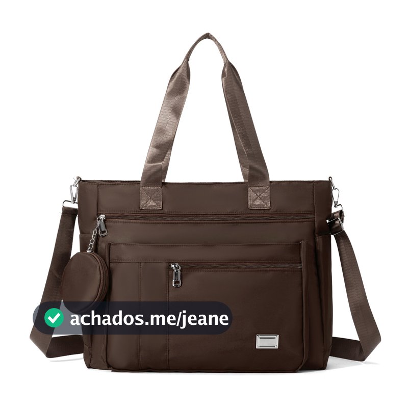 Bolsa Feminina Super Grande Com Carteira Nylon De Ombro E Transversal Sacola Para Notebook Viagem Faculdade SD998#