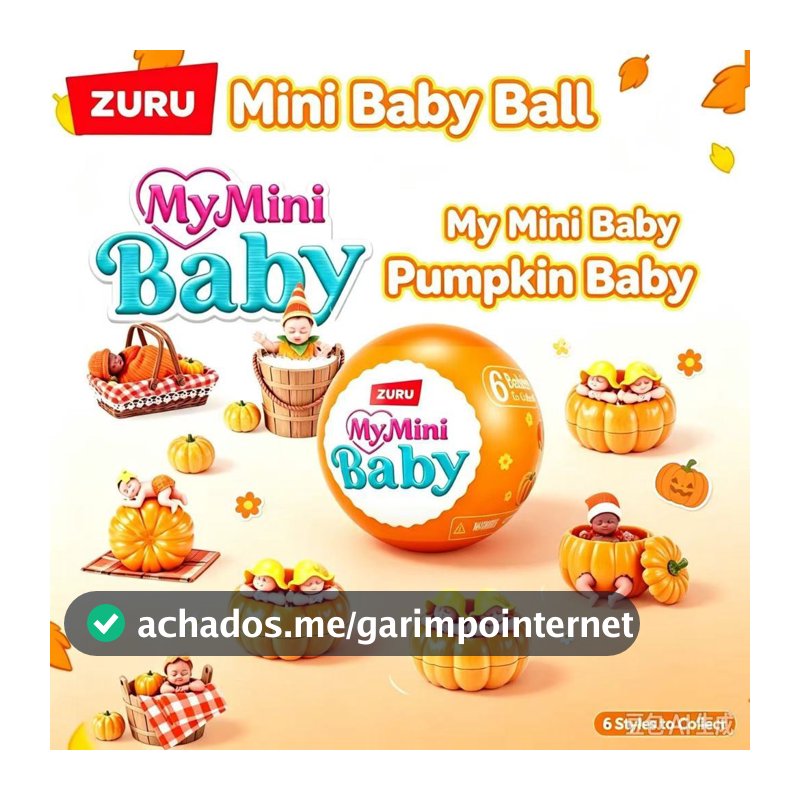 ZURU MY MINI Abóbora Bebê Querida MINI Berço Boneca Bola de Bebê Brinquedo em Miniatura Caixa Misteriosa
