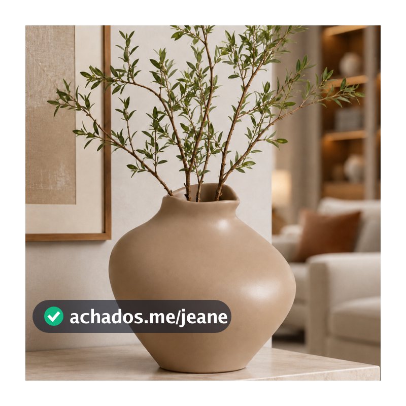 Vaso Decorativo Movimento 1 19x22cm 2A Cerâmica Organica Fosco Acetinado Sofisticada Decoração Sala