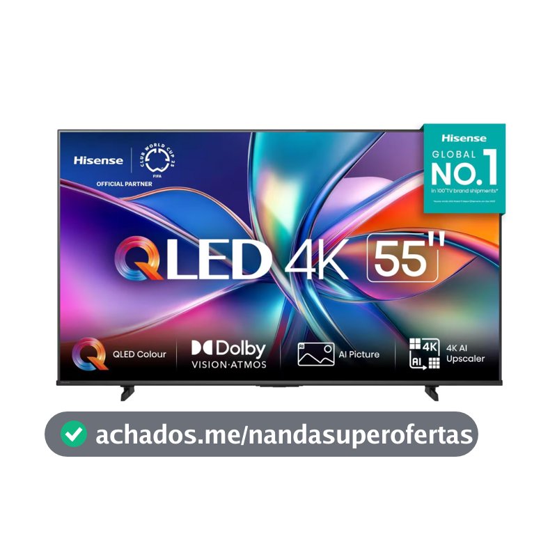 Smart TV 55 4K UHD QLED 55Q6QV HDR10 Dolby Atmos Vidaa U9 Hisense