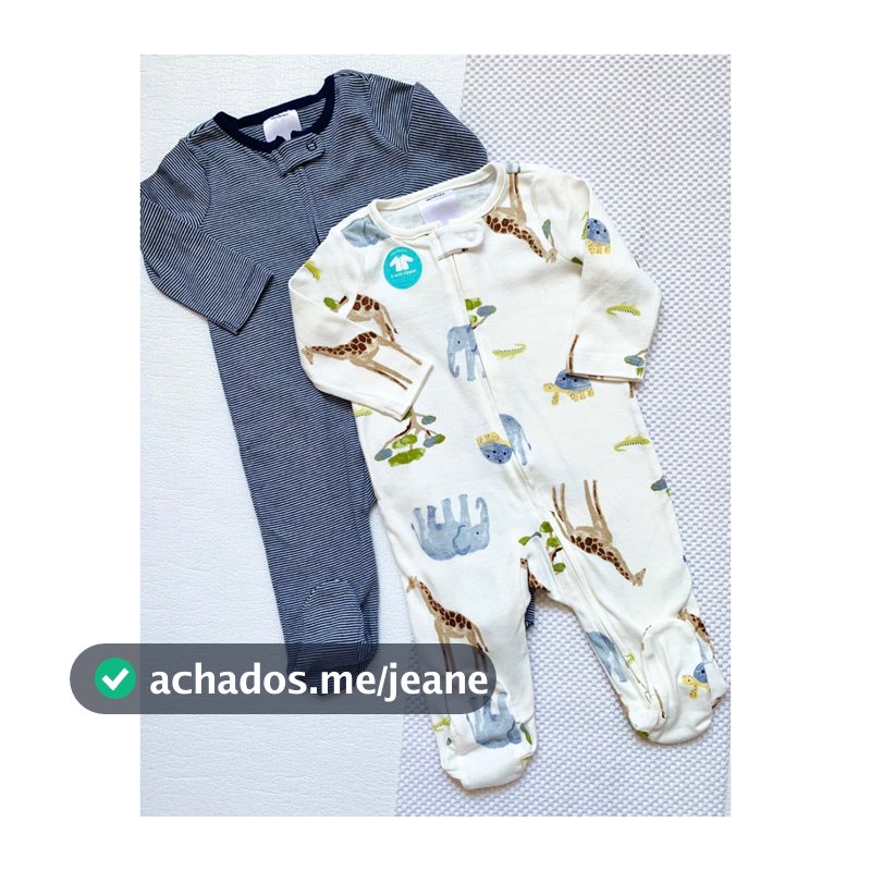 Kit Macacão Child of Mine Carters Zíper Bebê Menino