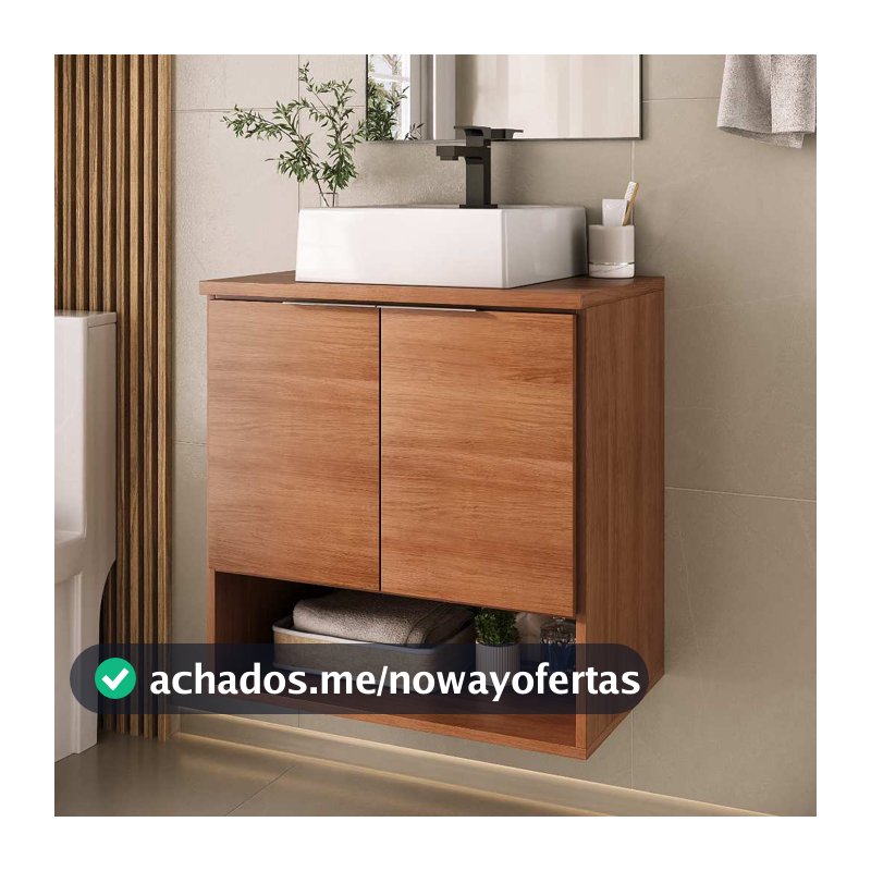 Gabinete Banheiro POP 60cm (armario + cuba)