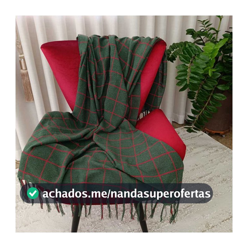 Toalha de Natal e fim de ano. Manta para sofa de algodão Luxo, Decoração Chic Tear Mineiro